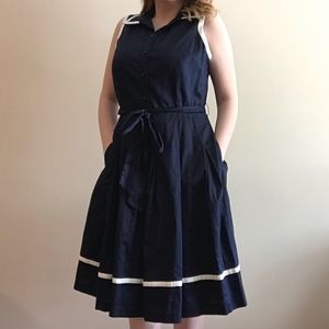 Anne Klein Nautical Dress With Pockets